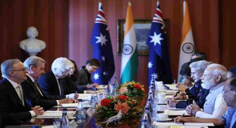 पंतप्रधान नरेंद्र मोदी आणि ऑस्ट्रेलियाचे पंतप्रधान यांच्यात द्विपक्षीय बैठक