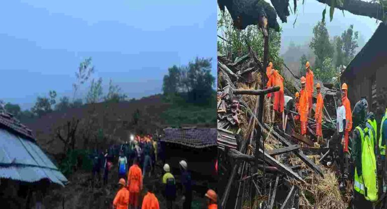 Irshalgad Landslide : रायगडातील इर्शाळवाडीवर दरड कोसळून अनेक कुटुंब मलब्याखाली अडकली; मुख्यमंत्री शिंदे घटनास्थळी दाखल