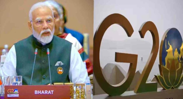 G-20 Summit : जी-२० मध्ये पंतप्रधान मोदींसमोर आहे 'भारत' नावाची नेमप्लेट