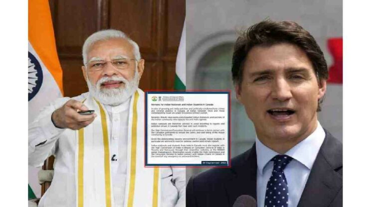 Canada : आता कॅनडातील भारतीयांसाठी केंद्र सरकारची ट्रॅव्हल अ‍ॅडव्हायजरी