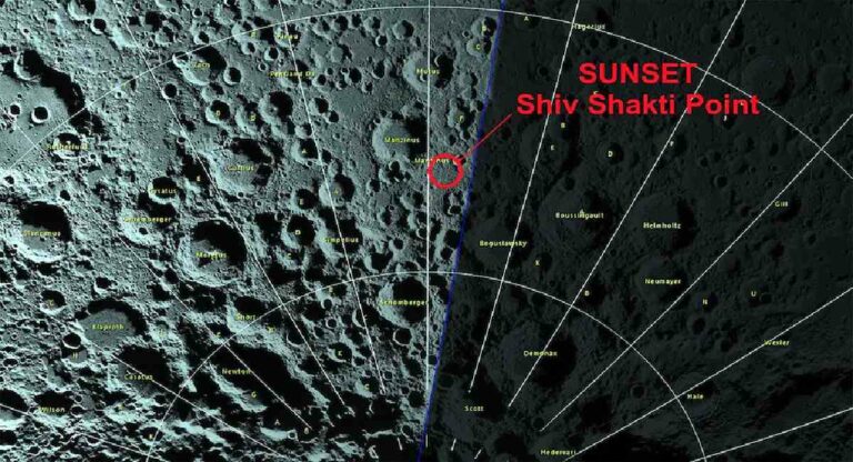 Chandrayaan 3 :  शिवशक्ती पॉईंटला कसा पडला अंधार, चंद्रावर विक्रम लँडर कुठे आहे? पहा फोटो