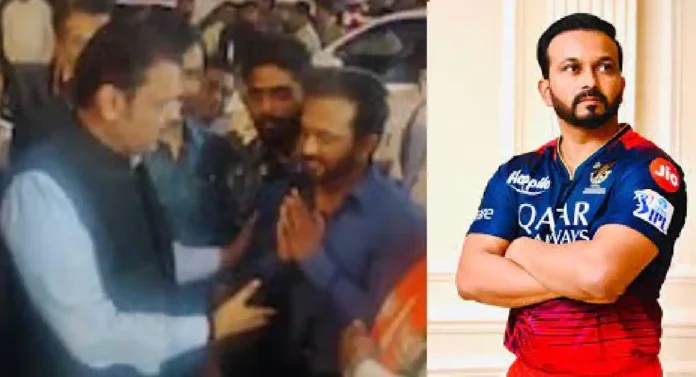 Cricketer Kedar Jadhav : क्रिकेटपटू केदार जाधव राजकारणाचे पीच आजमावणार ?; घेतली फडणवीसांची भेट