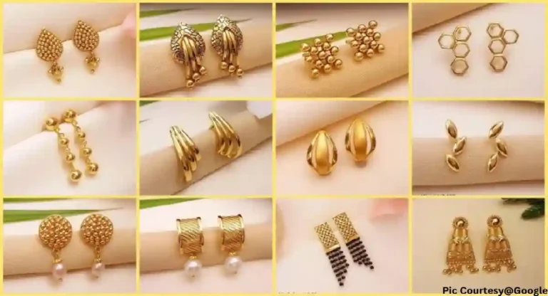 Simple Latest Design of Gold Earrings : तुम्हाला शोभतील अशा सोन्याच्या इयरिंग्सच्या डिझाइन्स पहा इथे…